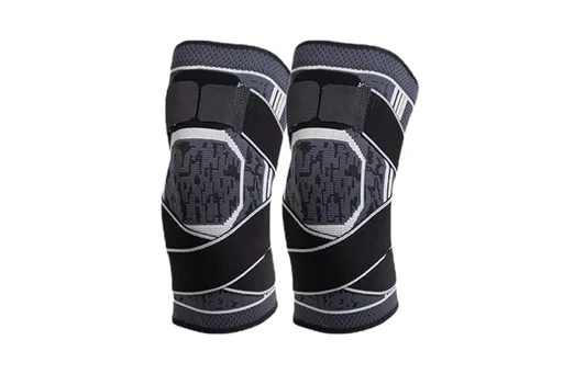 2Pcs Men Women Knee Compression Sleeve For Knee relaxation Supportive Knee Sleeve-Grey M
