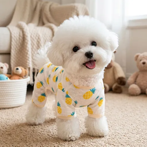 Cat Clothes Amoor Four Legged Polyester Yellow pineapple [four-legged coat] XL