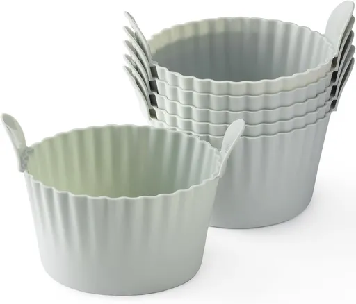 Baking tray for the Airfryer - egg mold for the Airfryer - large muffin mold for the Airfryer (6-pack) - grey
