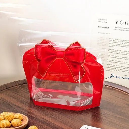 100 Pack Red Bow Print, Large 26.5×32+11cm