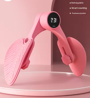 Pink Smart Kegel & Thigh Master with Counter - Adjustable Pelvic Floor Strengthening Device for Women, Inner Thigh & Glute Toner