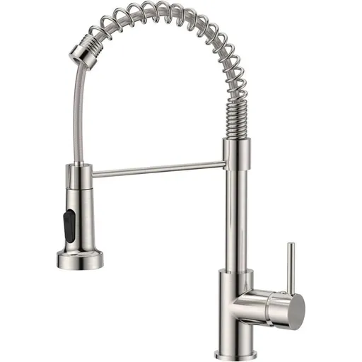 Kitchen Faucet, Kitchen Mixer Tap with 360 Degree Swivel High Arc Sink Sprayer Pull Down Sprayer 2 Modes, Stainless Steel