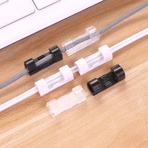 16PC Cable Clips Self Adhesive Cord Organizer Cable Management Plastics Clamps USB Cable Holder Desk Fixed Wire Clip Durable