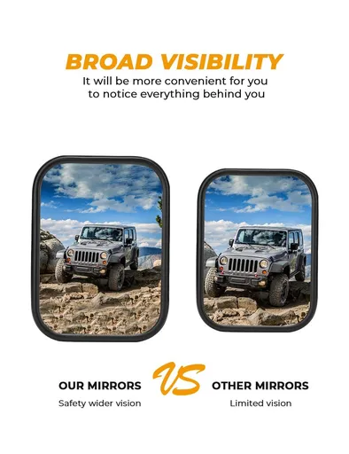 Mirrors Doors Off Compatible with , Easy to Install Doorless Mirrors, Mirrors Quick Release Side View Mirrors