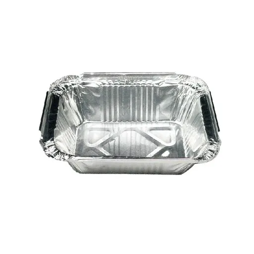 125PCS Disposable Quadrate Tin Foil Pans Oven Grill Safe Non-Stick Baking Trays - 125pcs-230ml