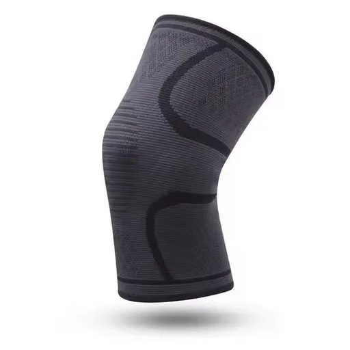 Sports Knee Support Pad Breathable Anti-Slip Compression Knee Sleeve for Running Cycling Gym Fitness Basketball - Black 2XL
