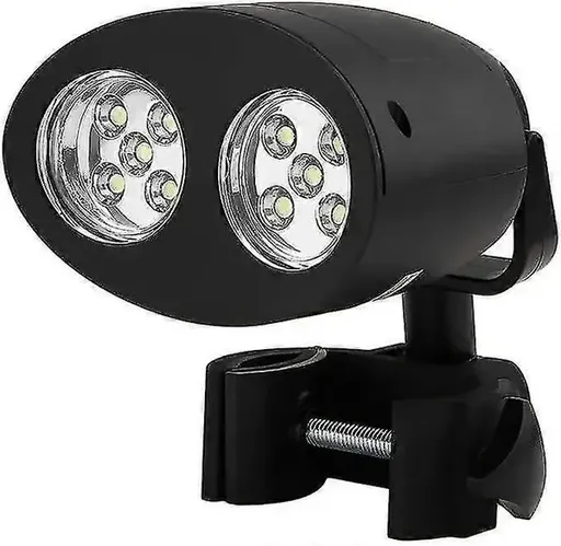 LED BBQ Grill Light with Touch Control, 360 Degree Adjustable Clamp and Heat-Resistant Mount for Outdoor Cooking and Camping, Black
