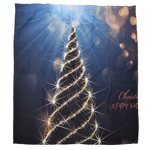 Curtain 3D Digital Printing Merry Christmas Outdoor Curtain 150x166cm