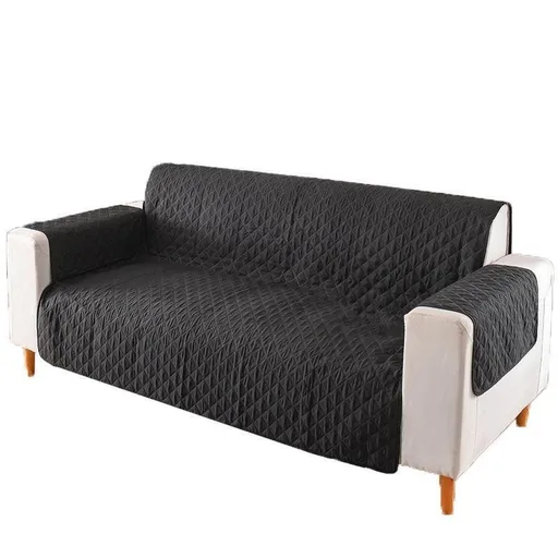 130X195cm Seater Pet Sofa Protector Cover Quilted Couch Covers Lounge Slipcover - Black