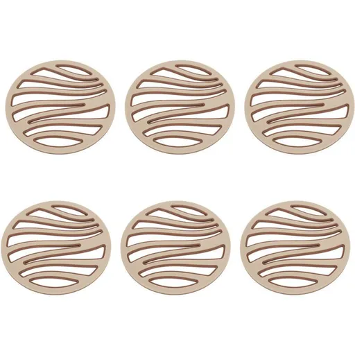 6 Pcs Stylish Insulated Heat Resistant Trivets Silicone PP Non-Slip Anti-Scald Placemats for Home Cafe Restaurant