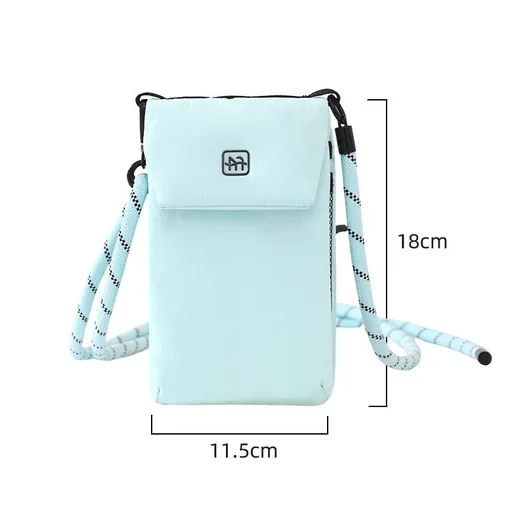 Blue Crossbody Phone Bag - Compact Travel Wallet with Large Capacity Multi Compartment Storage, Wear Resistant Shoulder Pouch for Phone, Coins and Daily Essentials
