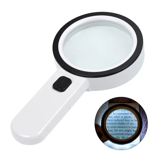 Magnifying Glass with Light,Handheld Large Magnifying Glass Illuminated Lighted Magnifier for Macular Degeneration Seniors