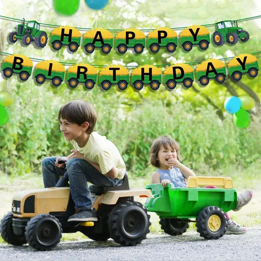 Tractor Happy Birthday Banner Tractor Party Banner Farm Tractor Theme Decorations Tractor Happy Birthday Party Sign Decorations
