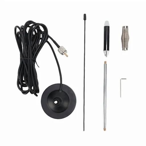 Antenna kit 26-28MHz, with 5m cable and magnetic installation of 60cm antenna, suitable for cars and trucks
