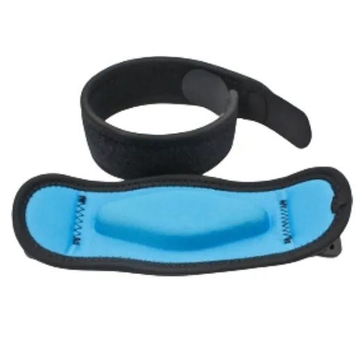 One-Pair Blue Adjustable Compression Elbow Brace with Thick Sponge Padding - Sports Support for Various Sports and Everyday Work