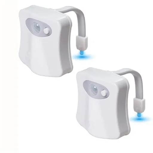 Toilet Night Light Motion Sensor Led 8 Colors Toilet Seat Night Light Smart Motion Sensor Waterproof Backlight (2 Packs)