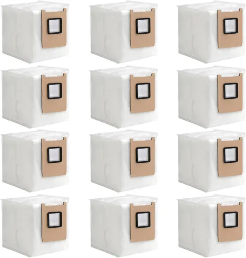Replacement Dust Bags Compatible with euy E25/ E28/ C28, Robot Vacuum Parts Accessories Disposable Bags, 12-Pack.
