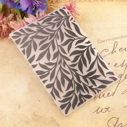 Leaves Background Embossing Folder for Card Making Floral DIY Plastic Scrapbooking Photo Album Card Paper DIY Craft 11x16cm