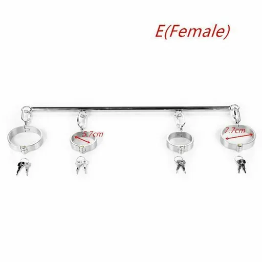 House Of Dasein Metal Spreader Bar Cuffs Collar Bondage Restraint Kits Slave Shackles Set Bdsm - Skin - E Female