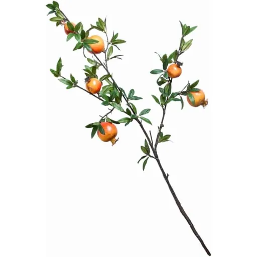 Artificial egranate Fruit Silk Flower Accent, Lifelike Orange Simulation for Bouquet and DIY Floral Arrangements