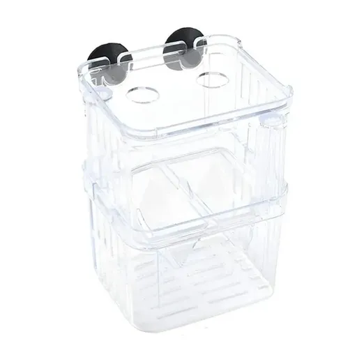 Guppy Breeding Aquarium Fish Tank Hatchery Isolation Breeder Rearing Box - L-13*10*7cm