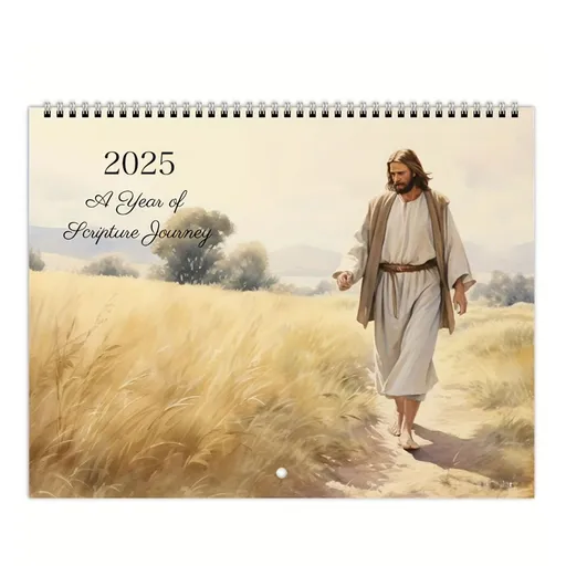 2PCS 2025 Wall Calendar Coated Paper Wire Binding Hanging Calendar for Home and Office