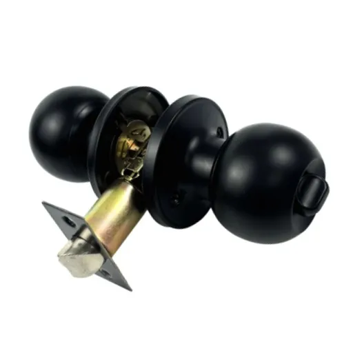 Bathroom Lock Round Handle for 30‑50mm Thick Door with 3 Keys