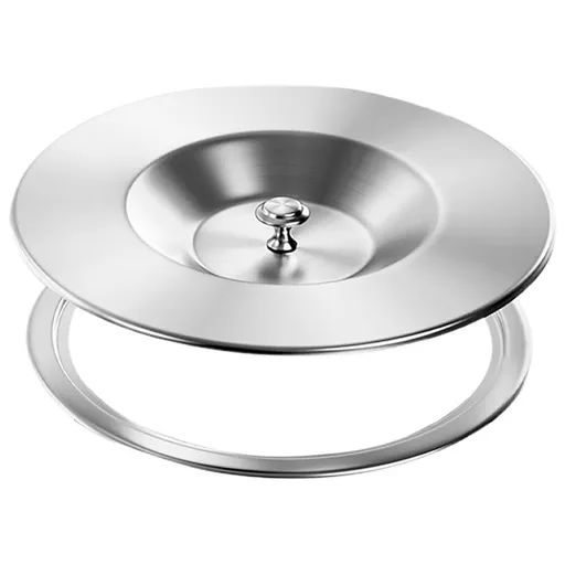 304 Stainless Steel Trash Can Lid Plated Silver Space Saving Design Versatile Application