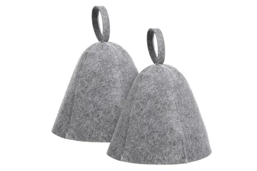 2-Pack Felt Sauna Hats - Quick Dry Bath Caps for Spa & Swimming (23x25cm)