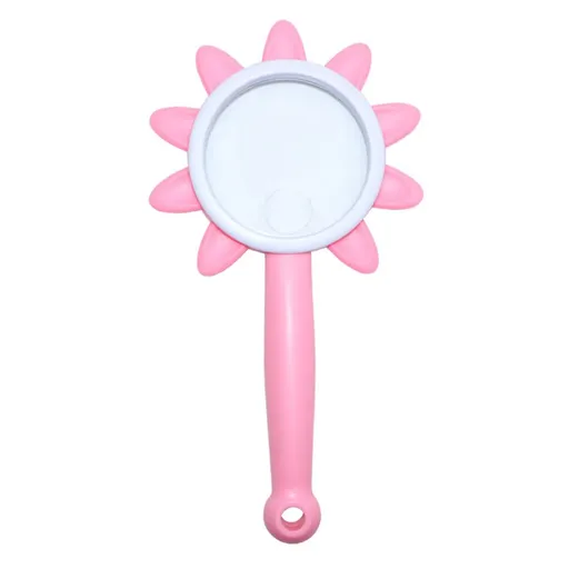 2 Pcs 5X Handheld Magnifying Glass, Reading Magnifier for Kids Seniors, Suitable for Hobbies and Science（pink+blue）