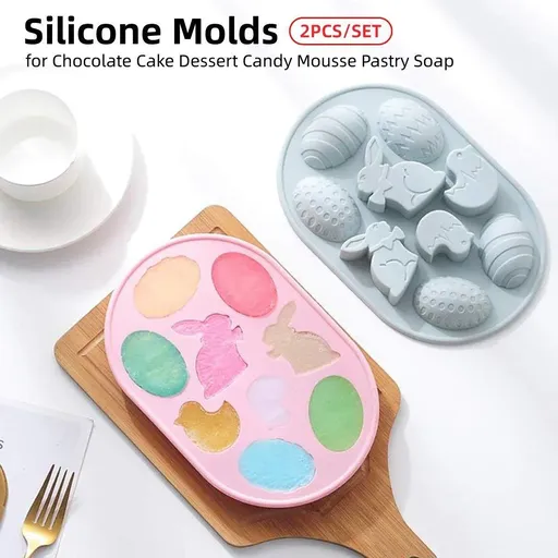 2-Piece Easter Egg and Rabbit Mould Set
