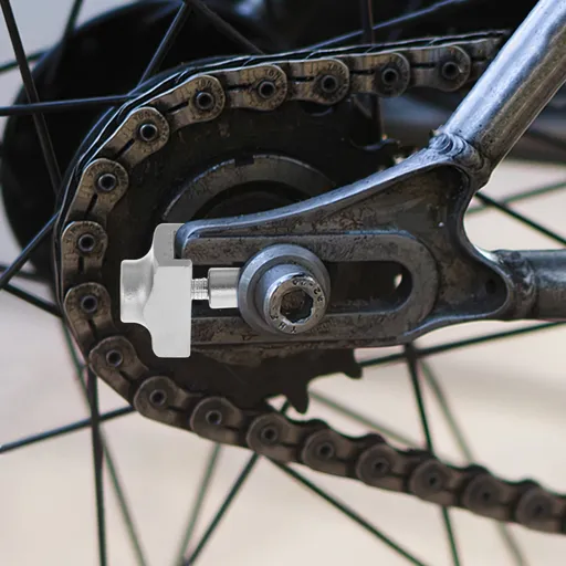 1Set Mini Bike Chain Tensioner Aluminum Alloy Compact Design for Single-Speed Bicycles 1.4x0.8x0.7in