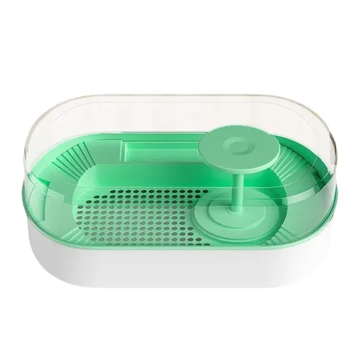 Small Turtle Feeding Tank Basin Aquarium Feeding Box for Turtles Reptiles - Green