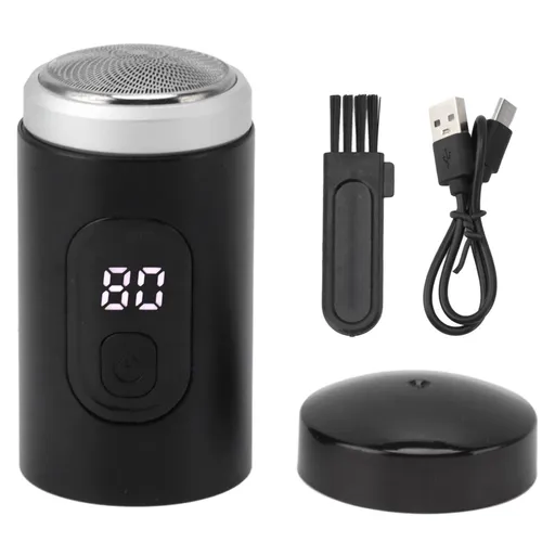 Electric Beard Trimmer USB Rechargeable IP7X Waterproof Washable 65000RPM Portable Digital Beard Trimming Groomer