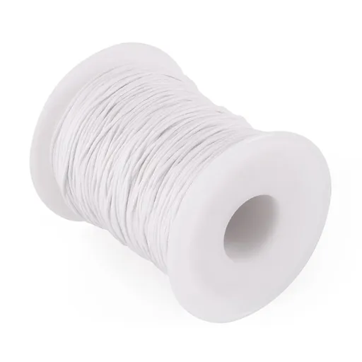 196ft 1mm White Waxed Cotton Thread Cord Bracelet Necklace Jewelry Making Beading String soft and durable beading materials