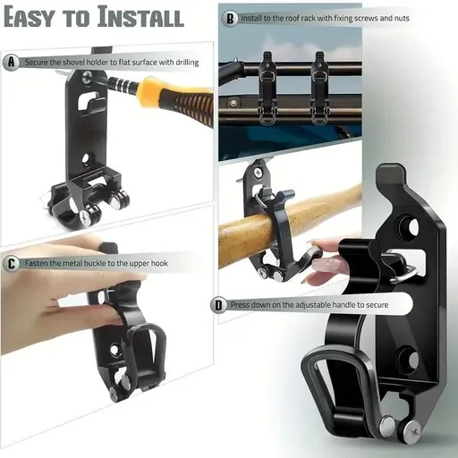 8 Pcs Fixed Hanging Latch Black