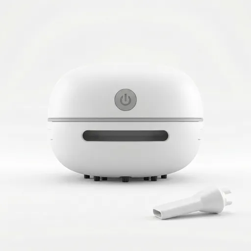 White Mini Handheld Cordless Vacuum Cleaner - USB Rechargeable Desktop Dust Collector with Strong Suction - Lightweight ABS Design, Washable Filter, Ideal for Home Office Keyboard & Student Desk Cleaning