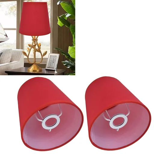 Table Lamp Shade Lampshade, Table Lamp Shade 2Pcs for Home for Studio for Hotels for Halls PX16 Red
