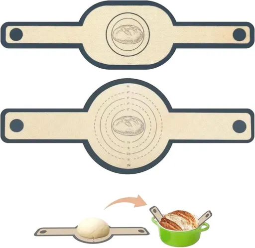 2-Pack Extra Thick 0.7mm Oven Mats with Long Handle, Durable Baking Mats for Oven Microwave Air Fryer