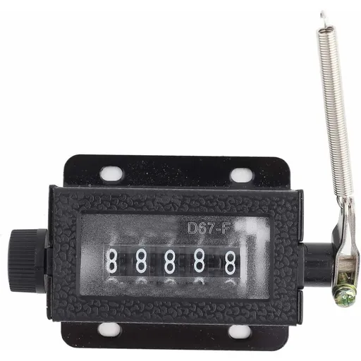 Digit Counter, Digit Display, D67‑F 5 Digit Mechanical Reset Manual Stroke Tally Counter