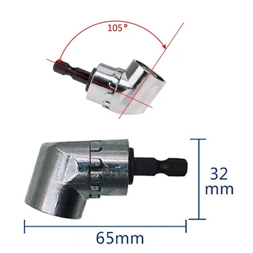 Hex Bit 105 Degree Angle Screwdriver Socket Holder Adapter Adjustable Bits Drill Angle Screwdriver Batch Head
