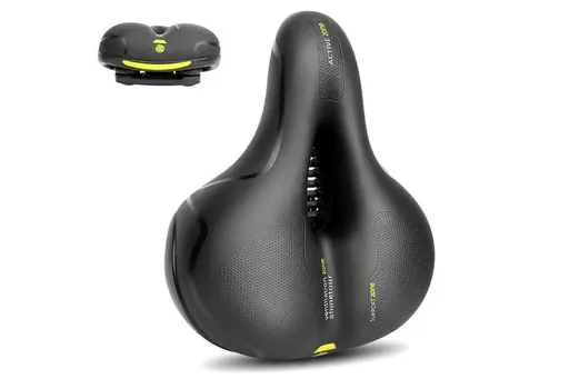 Air Cushion Shock Absorbing Mountain Bike Saddle Seat - Yellow