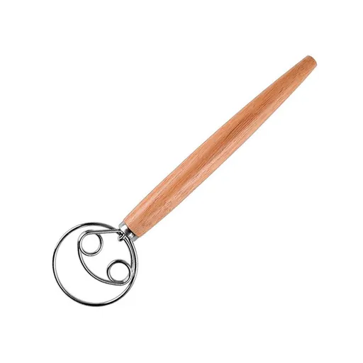 Danish Dough , Stainless Steel Dutch Style Hand Bread Mixer Dough Whisk Perfect Baking Tool For Pastry or Pizza