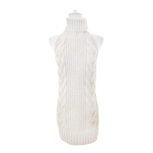 House Of Dasein Virgin Killer Dress - White