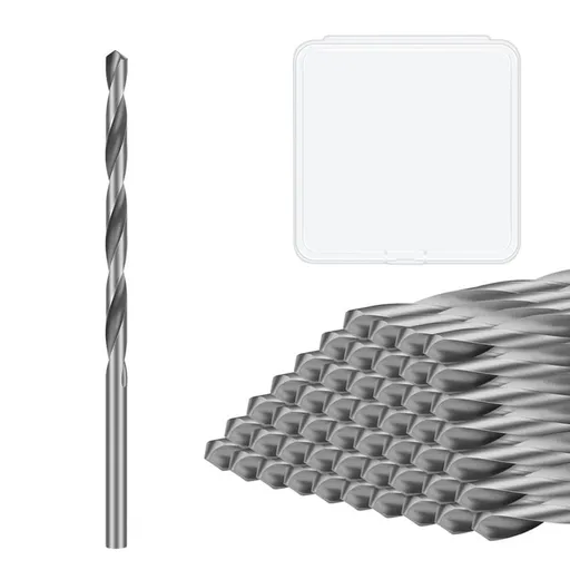 50 PCS 1/8 Inch Drywall Bit,Spiral Saw Tip Cutting Bits Tools with Box, Guide Point Cutting Bits for Use with Spiral Saw