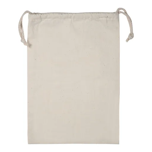 Household Plain Cotton Drawstring Storage Laundry Sack Stuff Bag for Travel Home Use 22 * 28CM