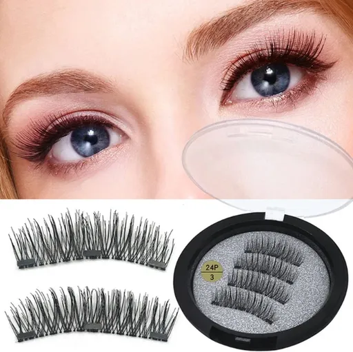 Magnetic False Eyelashes | Magnetic Eyelashes | 3D Eyelash Extensions | Fake Lashes | Glue-Free | False Eyelash Set | 2 pairs