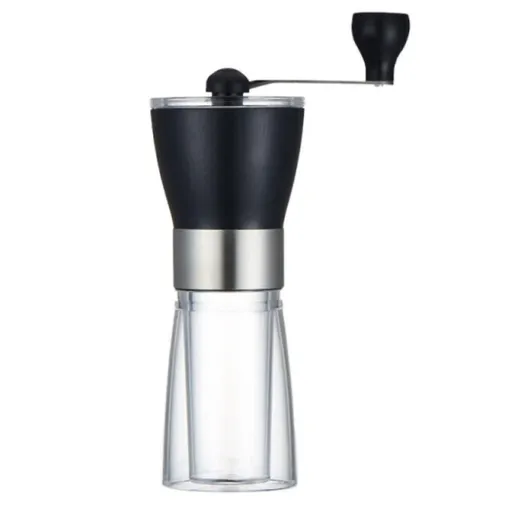 Manual Coffee Grinder - Ceramic Burr, Portable Stainless Steel Coffee Hand Grinder