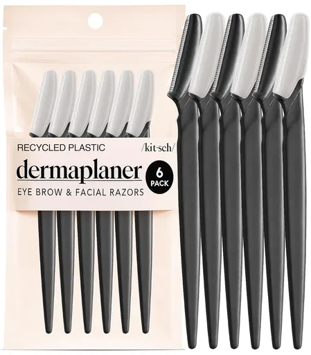Dermaplaning Razors for Smooth Facial Hair Removal & Gentle Exfoliation for Home Beauty Routines (black)