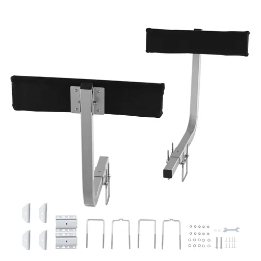 Boat Trailer Guide, 2PCS Adjustable Short Bunk Guide-Ons, Hardened Steel Trailer Guide Poles with Soft Cushion, Heavy Duty Roller Guide Design, for Ski Boat, Fishing Boat or Sailboat Trailer